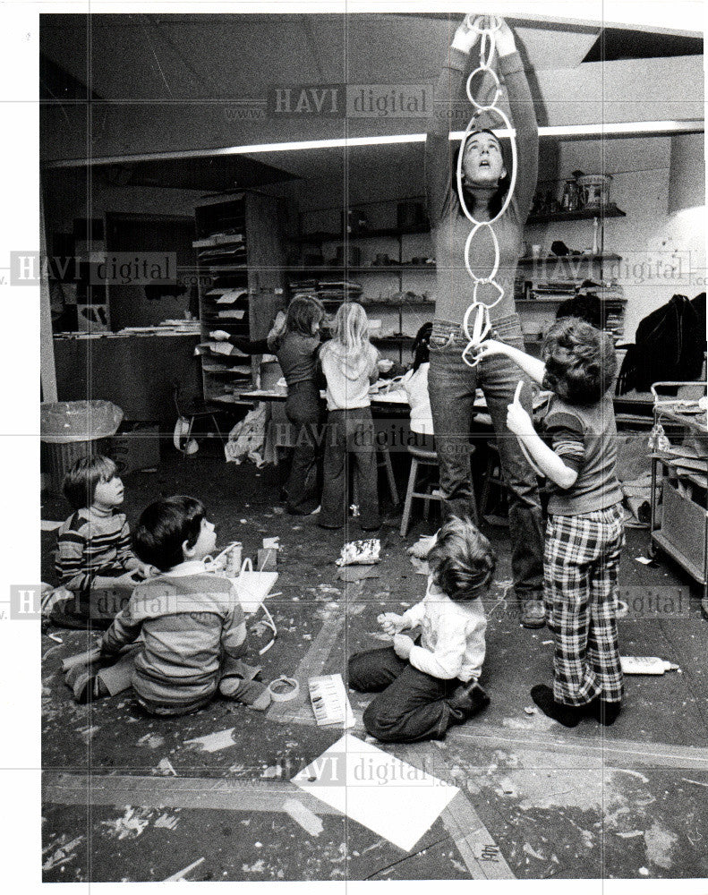 1971 Press Photo Art Class  Detroit Country Day School - Historic Images