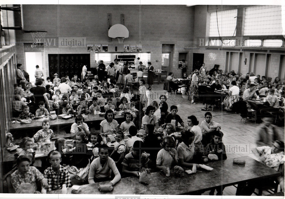 Press Photo Detroit Schools Marquette Elementary - Historic Images