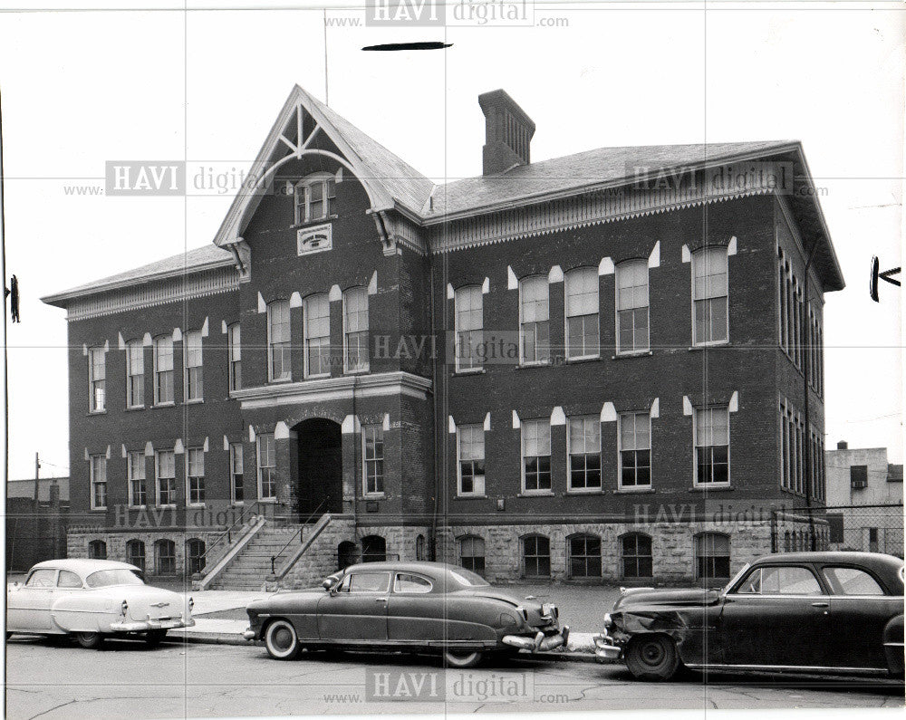 1956 Press Photo Detroit Schools Irving Elem School - Historic Images