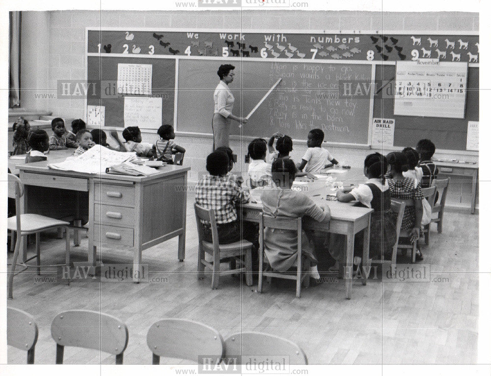 1950 Press Photo Foster classroom - Historic Images