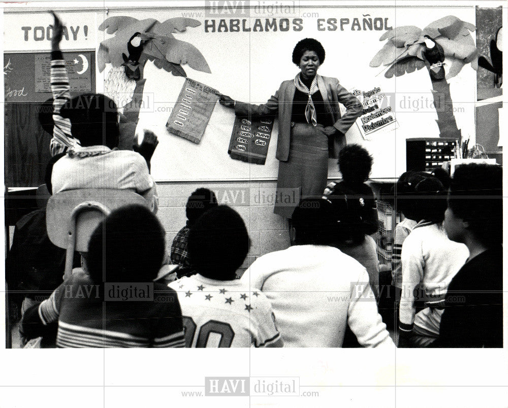 1981 Press Photo Detroit School for Gifted and Talented - Historic Images