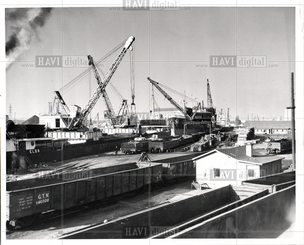 1961 Press Photo Detroit Marine Terminals - Historic Images