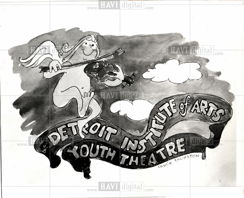 1969 Press Photo Detroit Youth Theather Logo 1969-70 - Historic Images