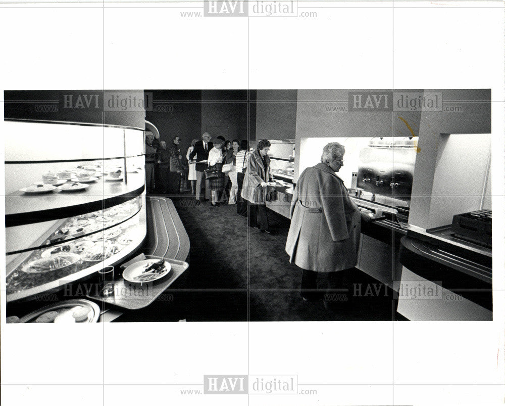 1981 Press Photo Detroit Institute of Arts Cafeteria - Historic Images