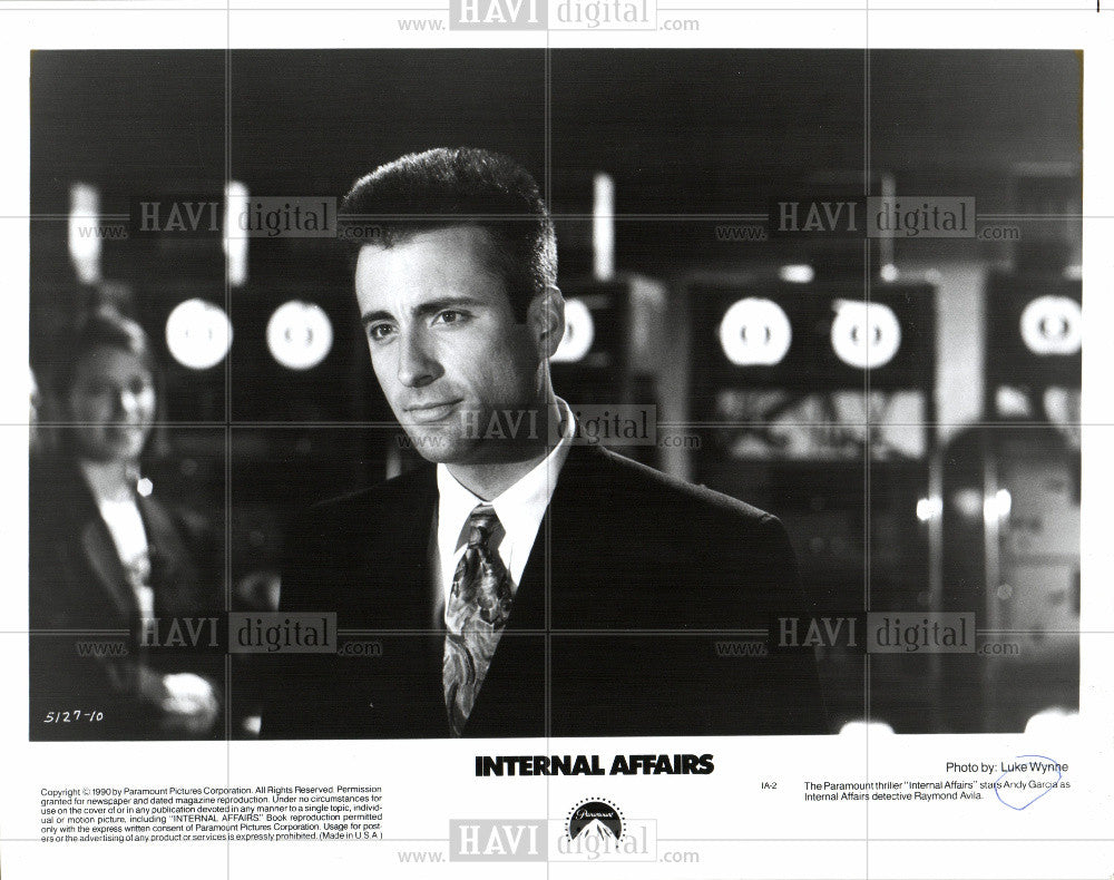 Press Photo Andy Garcia Internal Affairs actor - Historic Images