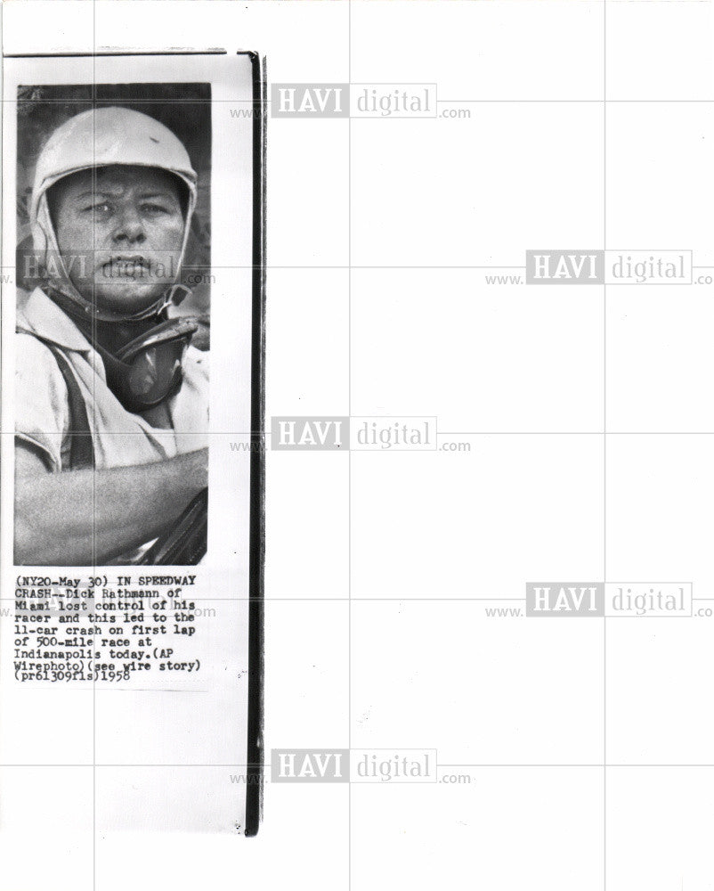 1958 Press Photo dick rathmann racer - Historic Images