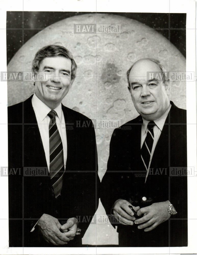 1989 Press Photo Dan Rather Charles Kuralt - Historic Images