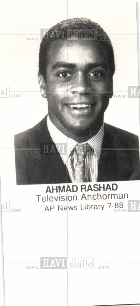 1988 Press Photo Ahmad Rashad Television Anchorman 1988 - Historic Images