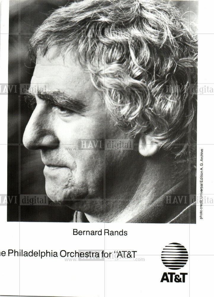 Press Photo Bernard Rands, composer, music - Historic Images