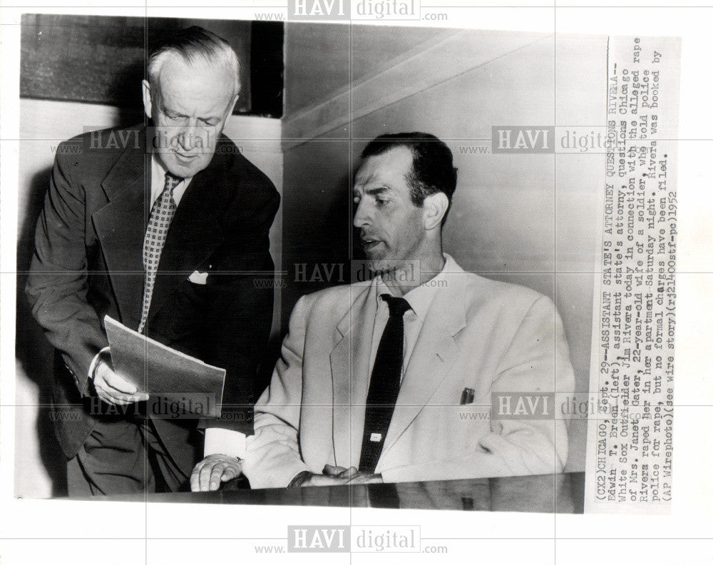 1952 Press Photo Jim Rivera - Historic Images