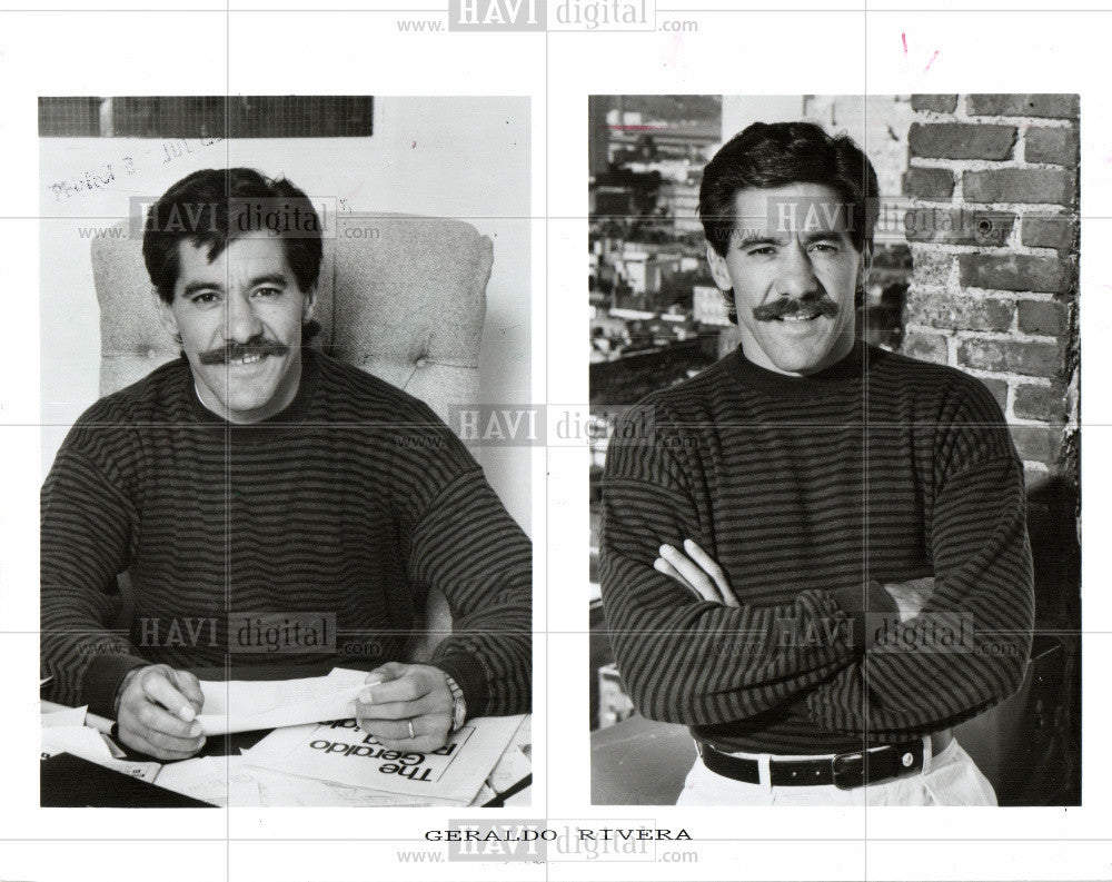 1988 Press Photo Geraldo Rivera is an American attorney - Historic Images