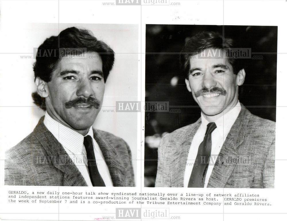 1988 Press Photo Geraldo Rivera American talk show host - Historic Images