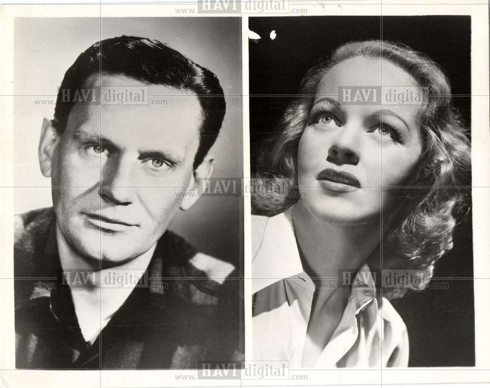 1955 Press Photo Wendell Corey, Maria Riva - Historic Images