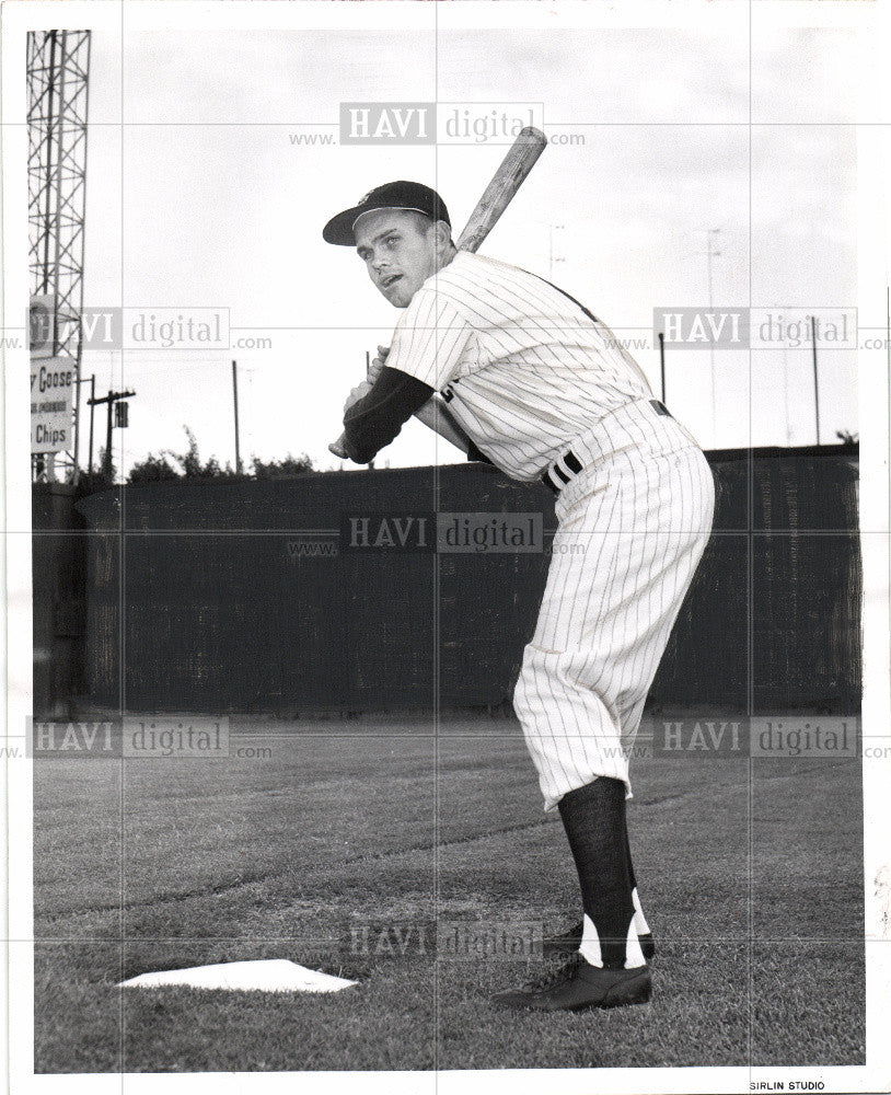 1957 Press Photo George Risley Minor League Baseball - Historic Images