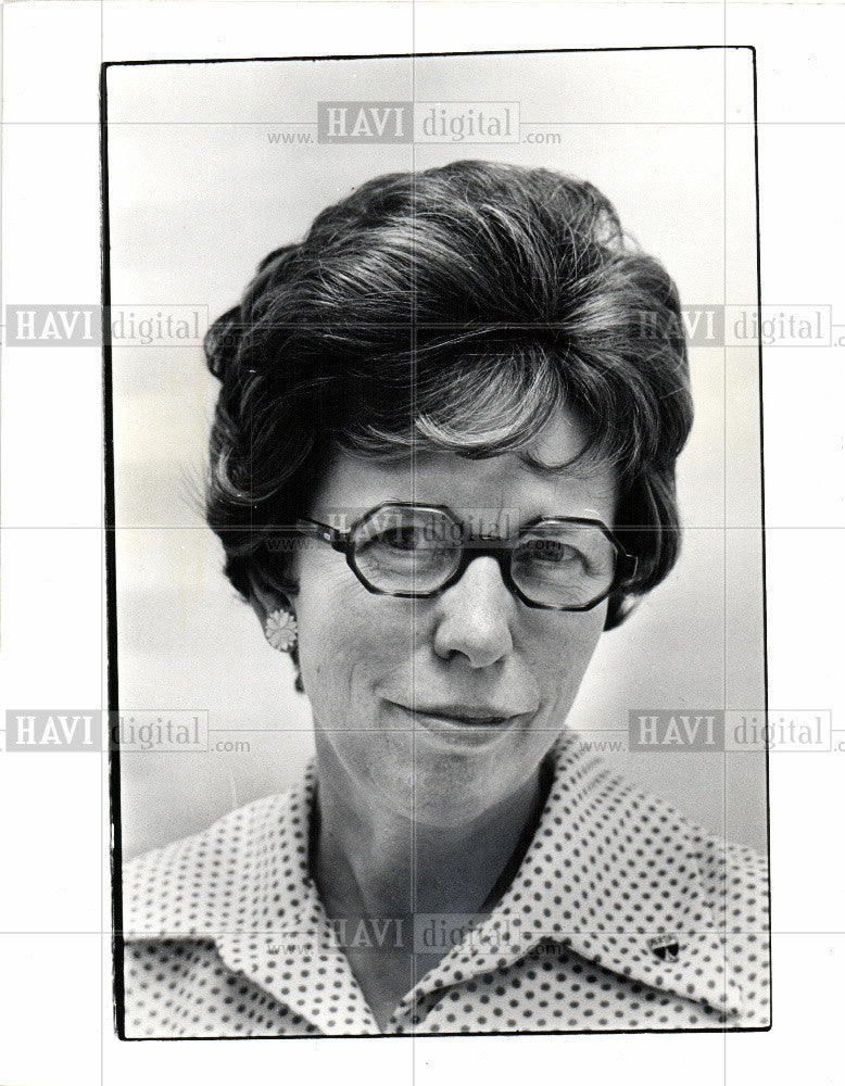 1979 Press Photo Mary Ellen Riordan President Detroit - Historic Images