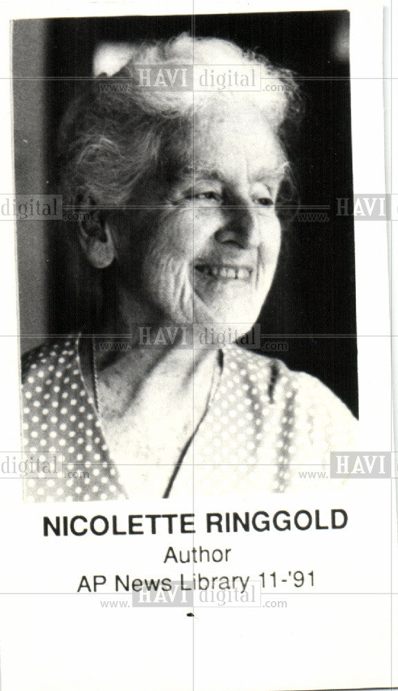 1991 Press Photo Nicolette Ringgold Author - Historic Images