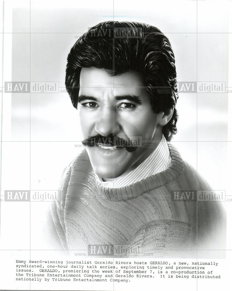 Press Photo Geraldo Rivera American talk show host - Historic Images