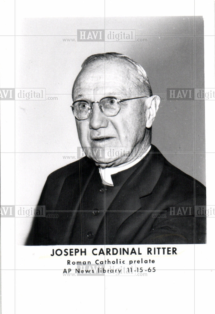 1965 Press Photo JOSEPH CARDINAL RITTER ROMAN CATHOLIC - Historic Images