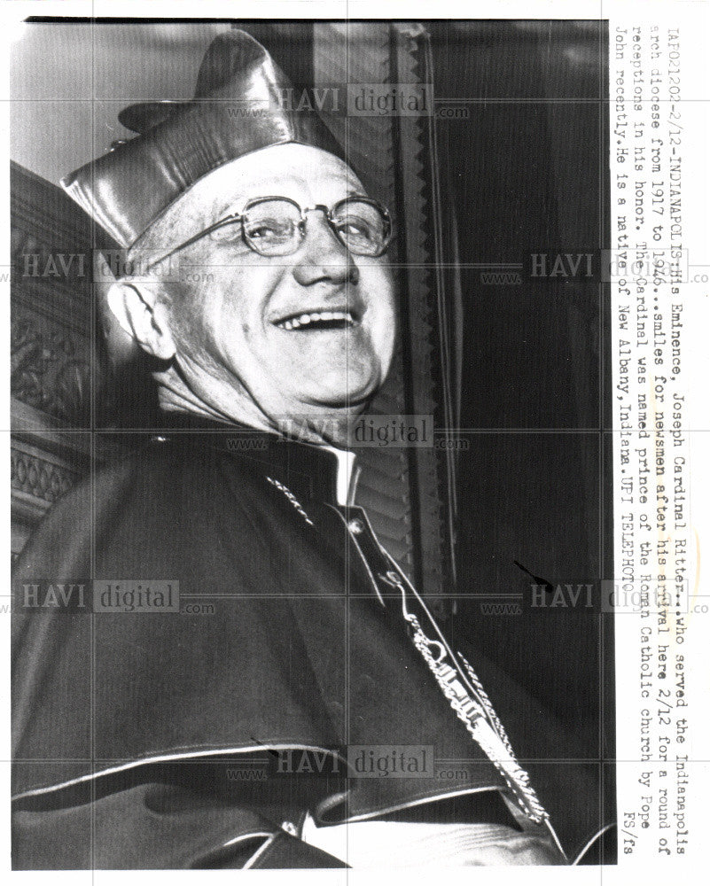 Press Photo John Cardinal Ritter Indianapolis - Historic Images