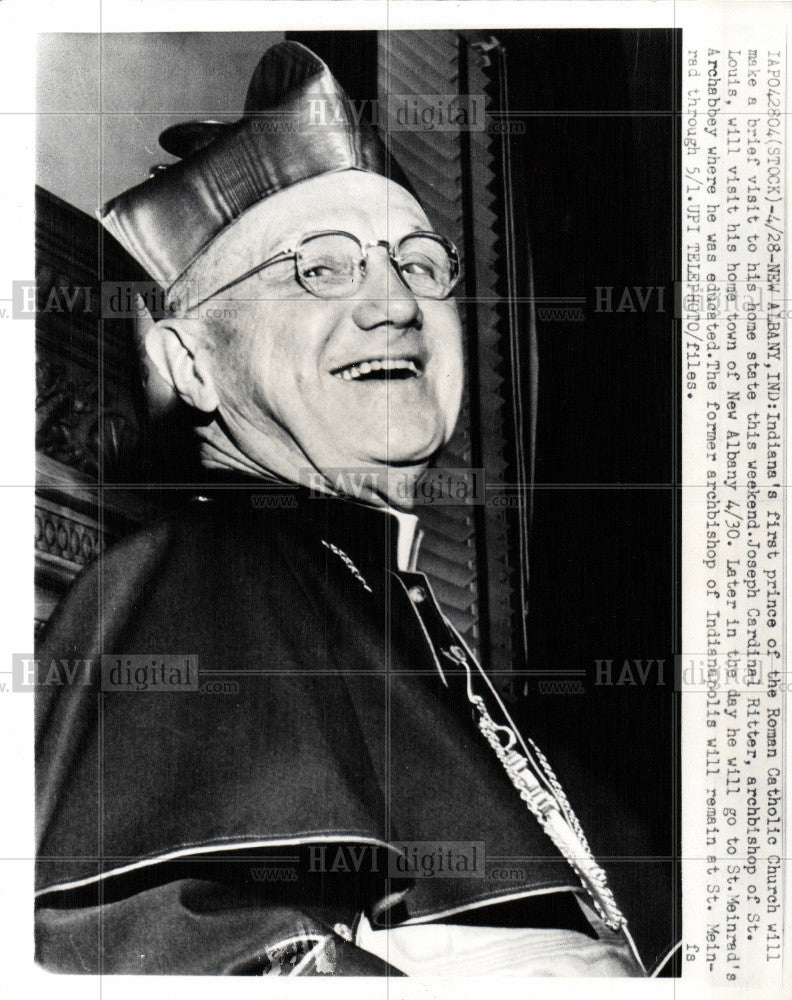 1961 Press Photo Joseph Cardinal Ritte - Historic Images