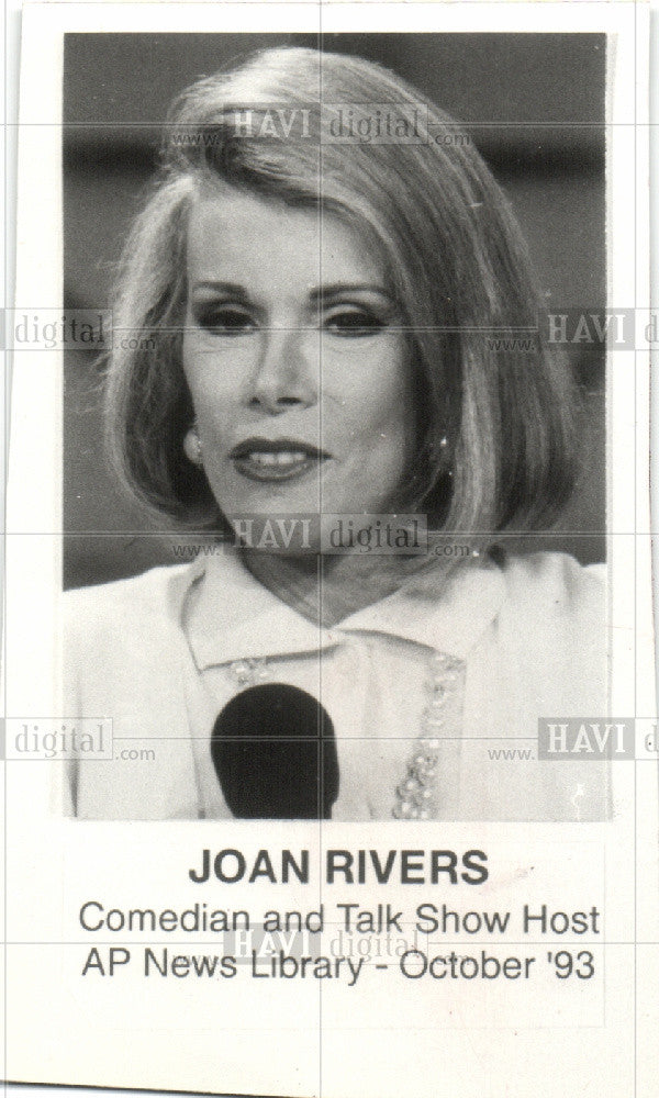 1993 Press Photo joan rivers   comedian personality - Historic Images