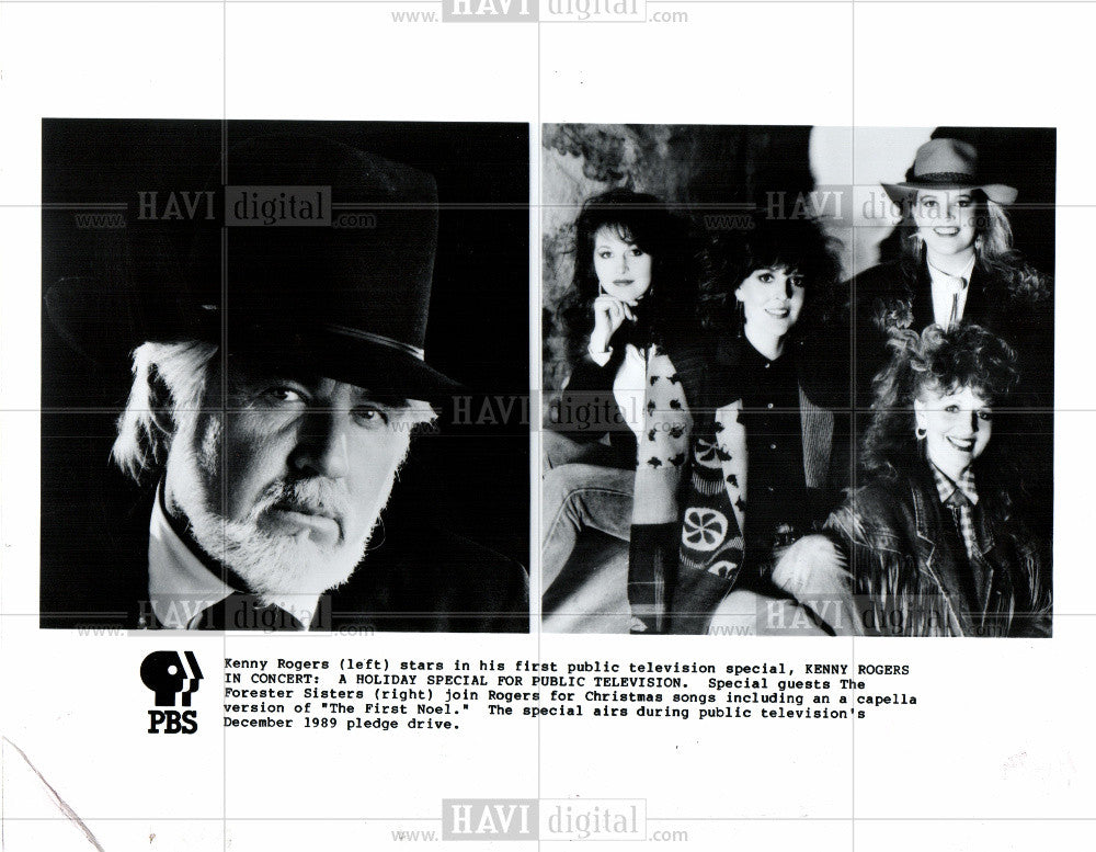 1989 Press Photo kenny rogers singer songwriter actor - Historic Images