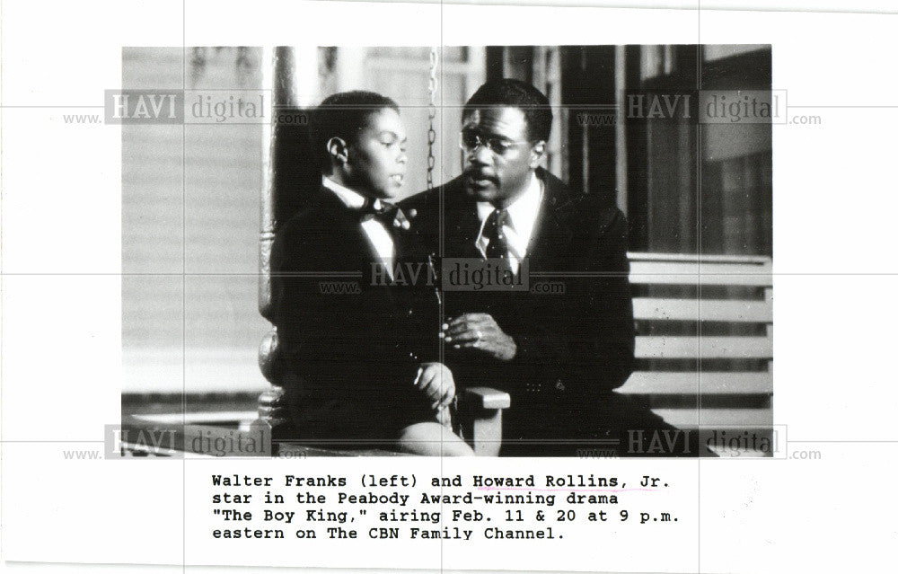 1989 Press Photo Walter Franks Howard Rollins Boy King - Historic Images