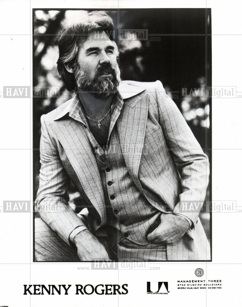 1979 Press Photo Kenny Rogers American singer actor - Historic Images