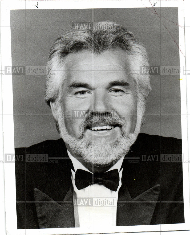 1984 Press Photo Kenneth Donald &quot;Kenny&quot; Rogers - Historic Images