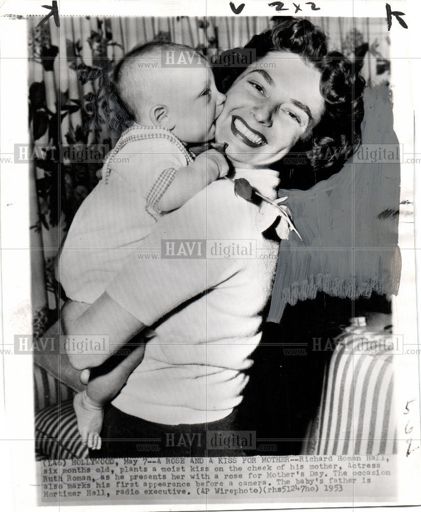 1953 Press Photo Ruth Roman, Richard Roman - Historic Images