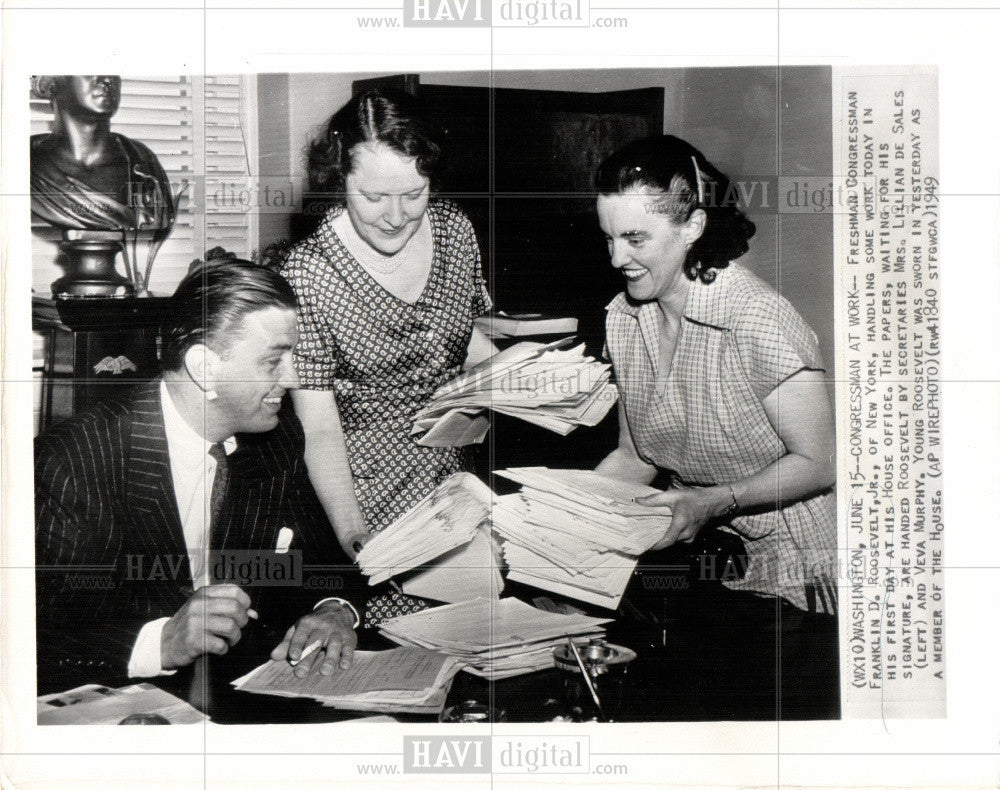 1949 Press Photo Franklin D. Roosevelt Jr. Congressman - Historic Images