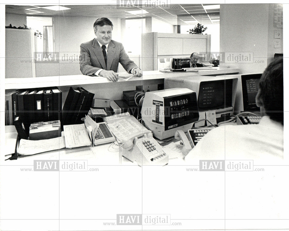 1981 Press Photo Thatcher W Root, stock broker - Historic Images