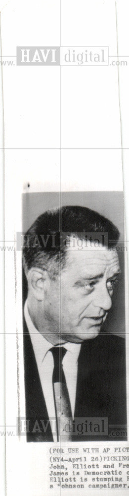 1954 Press Photo John Elliott  President Liberal Party - Historic Images