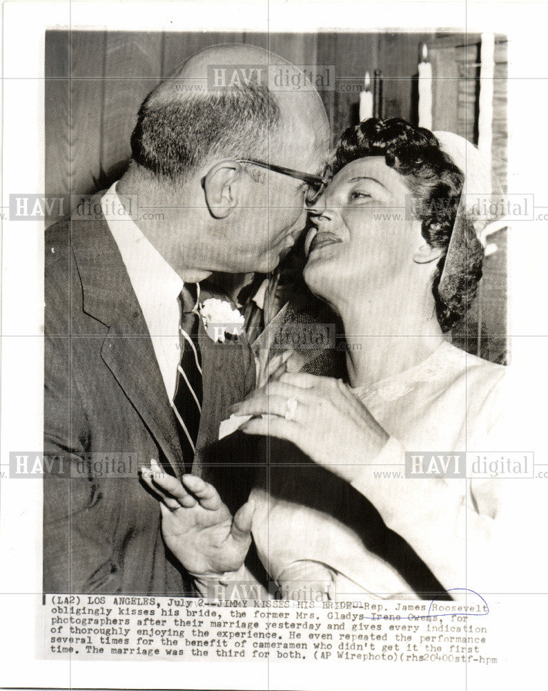 1956 Press Photo Roosevelt representative US. - Historic Images