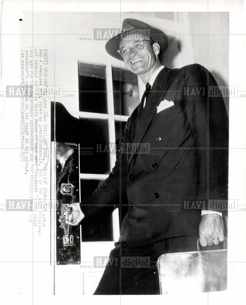 1958 Press Photo james rooseveltPresident - Historic Images