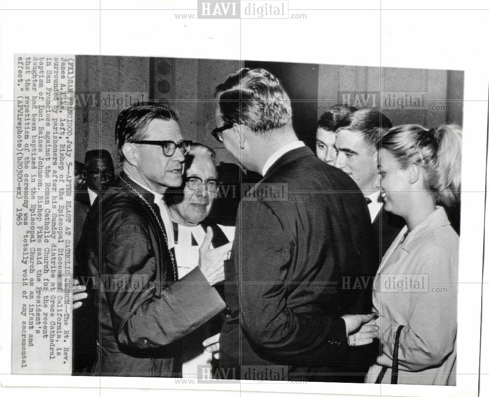 1965 Press Photo Rev. James A. Fike bishop - Historic Images