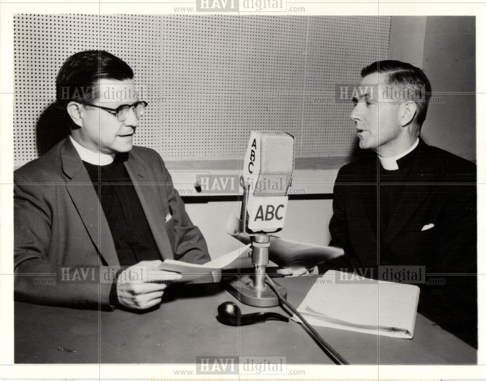 1954 Press Photo Very Rev. James A. Pike and Rev. John - Historic Images