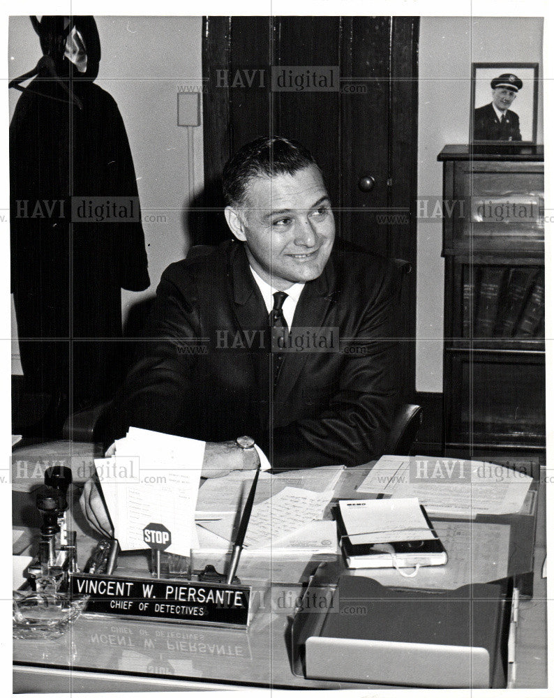 1967 Press Photo Vince Piersante Organized Crime Hoffa - Historic Images