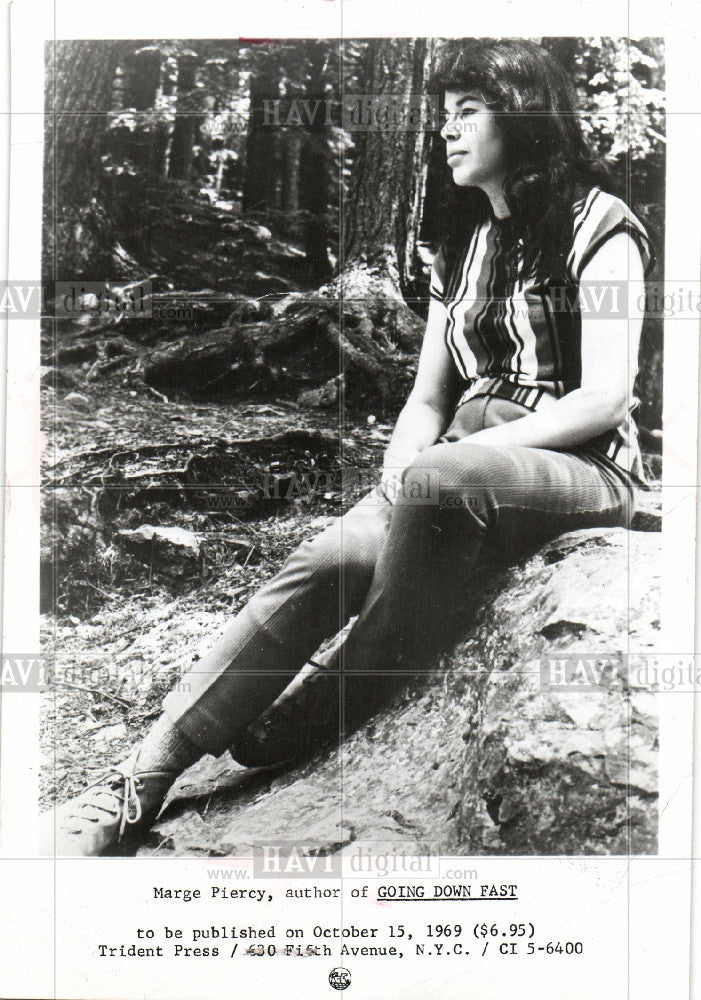 1969 Press Photo marge piercy author poet novelist - Historic Images