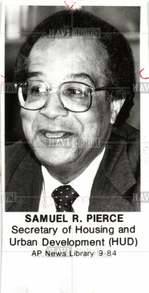 1985 Press Photo SAMUEL R PIERCE - Historic Images
