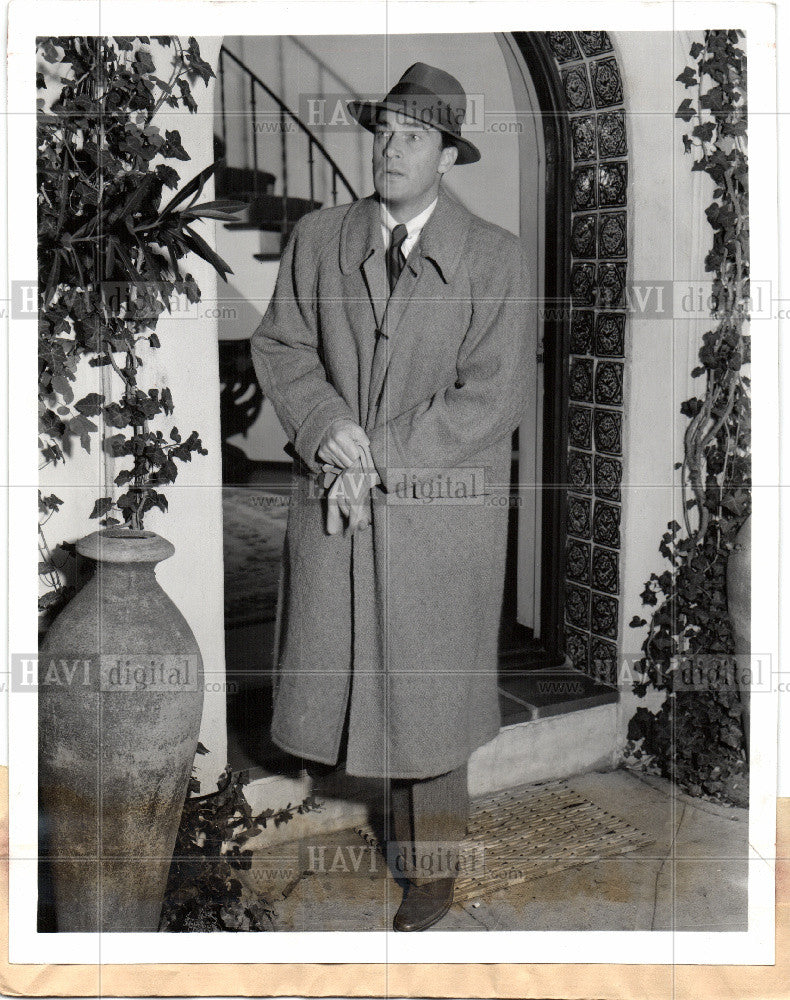 1940 Press Photo Walter Pidgeon Film Actor Tennis - Historic Images
