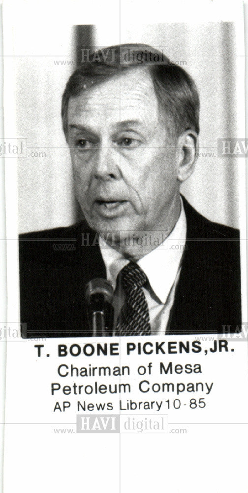 1985 Press Photo t. boone pickens financier - Historic Images