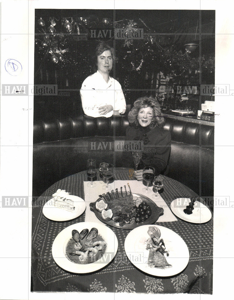 1988 Press Photo Laine Pincus chef Detroit chop house - Historic Images