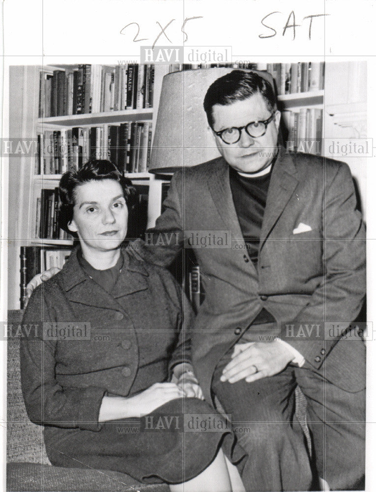 1958 Press Photo James A. Pike Episcopal bishop writer - Historic Images