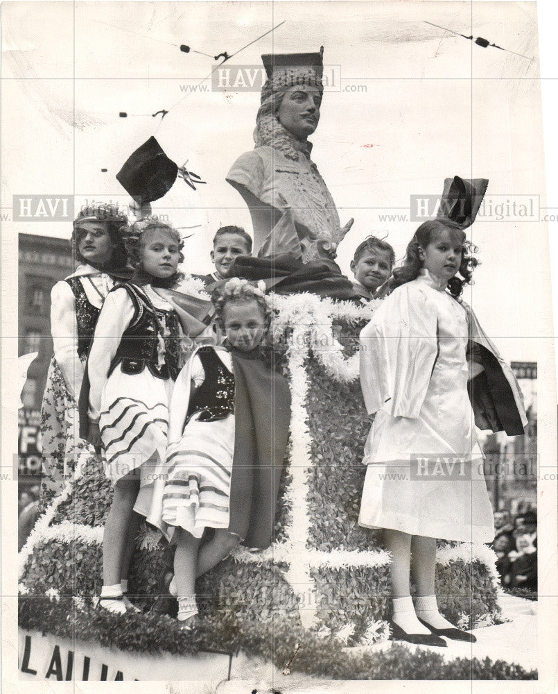 1948 Press Photo children,honor,memory,geni pulaski - Historic Images