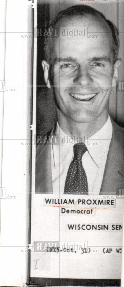 1958 Press Photo William Proxmire, Senator, Wisconsin - Historic Images