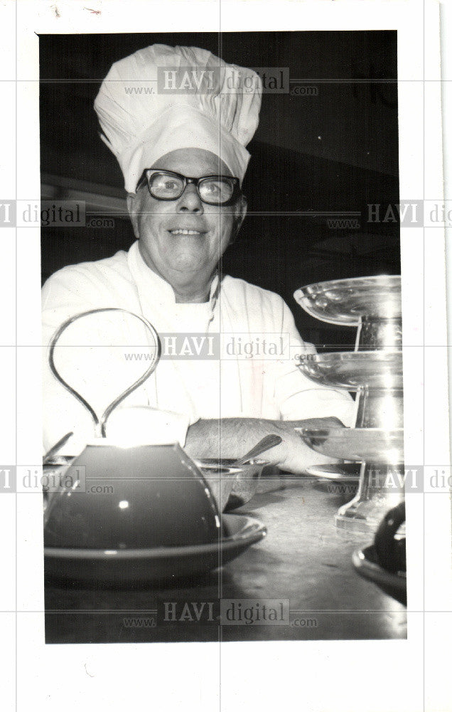 1979 Press Photo Delmar Gardner chef de cuisine grand h - Historic Images