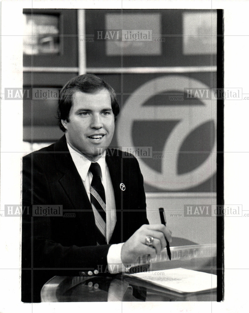 1983 Press Photo Steve Grargiola, sports anchor,detroit - Historic Images