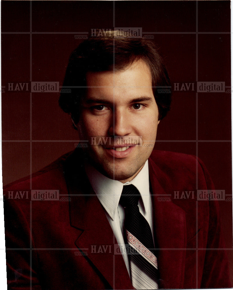 1982 Press Photo Steve Garagiola Detroit News Reporter - Historic Images