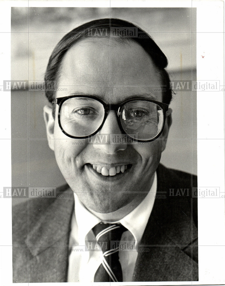 1986 Press Photo jon gandelot president school board - Historic Images
